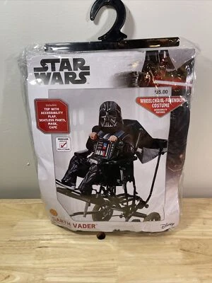 Kids Star Wars Darth Vader Black Complete Costume Wheelchair Friendly M 8-10 - Image 1 of 4