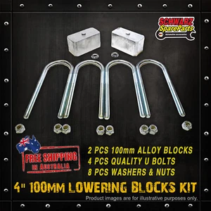 4" 100mm Lowering Blocks Kit for Nissan Datsun 120Y 1000 1200 Sdn Ute Coupe - Picture 1 of 2