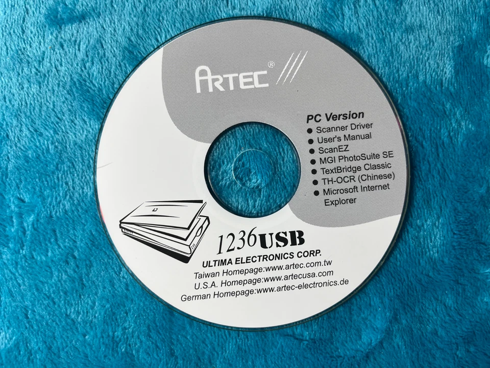 Artec - 1236 USB Ultima Electronics Corp. Scanner Software Plus More - Image 1 of 1