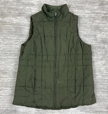 Athletic Works Vest Womens Small Green 4-6 Quilted Puffer Outdoors Travel - Image 1 of 4