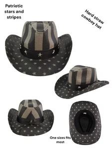 American COWBOY RODEO HAT STRAW STYLE COWBOY One Size Fix’s Most - Picture 1 of 1