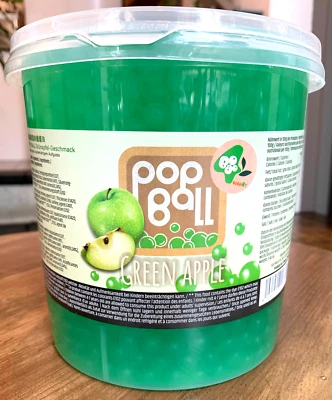 Bubble Tea Popping Boba Grünapfel Fruchtperlen Party Getränke 3,2Kg Vegan Taiwan - Bild 1 von 4