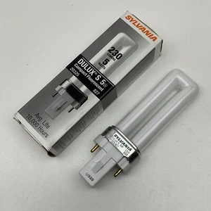 (4-Pack) Sylvania CF5DS/827 Fluorescent 5W Lamp Light Bulb G23 Warm White 2700K - Picture 1 of 9
