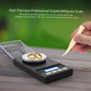 Portable 50g/ 0.001 Grams High Precision Digital Milligram Jewelry Scale Z9W7 - Picture 1 of 12