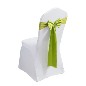 Pack of 50 Spandex Chair Bands Satin Chair Sashes Chair Ribbons Bows Stretch ... - Picture 1 of 5