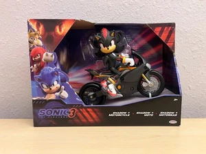 Sonic The Hedgehog 3 Movie Shadow 5" and Motorcycle MOTORRAD Toy JAKKS PACIFIC - Picture 1 of 6