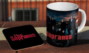 The Sopranos Cast Scene - Ceramic Coffee / Tea Mug + Matching Coaster - Picture 1 of 1