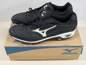 NEW Mizuno Dominant IC Baseball Softball Cleats Metal Spikes Men's Size 13 Black - Picture 1 of 5
