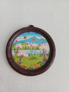 NUTELLA MINIATUR-BILD im WECHSELRAHMEN ~1977 DECKEL-INHALT SAMMLER FERRERO - Bild 1 von 3