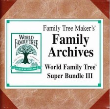 Family Tree Maker Archives World: Super Bundle III 3 PC CD research genealogy!