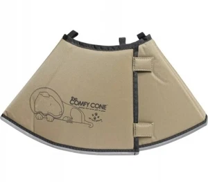 Comfy Cone Pet Cone for Dogs, Cats, Medium, Tan Dog and Cat Recovery Collar - Picture 1 of 12