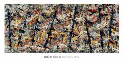 Blue Poles, 1952 by Jackson Pollock Fine Art Print 2021 Abstract Poster 20x40 - Image 1 of 4