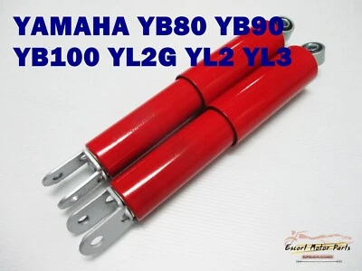 Yamaha YB80 YB90 YB100 Yl2 YL2G  Rear Red  Shock Set 290mm.**es1042** - Image 1 of 4
