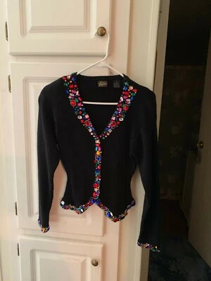 Suéter estilo Fredericks of Hollywood talla mediana con detalles excelente estado Foto 1 de 2