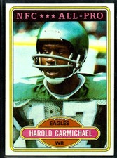 1980 TOPPS FOOTBALL PHILADELPHIA EAGLES HAROLD CARMICHAEL #420 SUPER BOWL XV NM