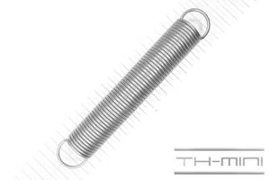 Resorte de tracción 3 mm gancho ojal 32x206 mm 22,4 kg espiral acero inoxidable metal - Imagen 1 de 1