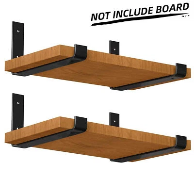 1/2Pcs 12 inch Floating Shelf Bracket Heavy Duty Iron Shelves Brackets L Bracket - image 1 of 4