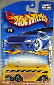 2001 Hot Wheels #14 First Editions 2/36 SURFIN' SCHOOL BUS Yellow w/Chrome 5 Sp - Picture 1 of 4