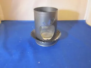 Vintage Votivkerzenhalter aus Zinn & Glas 1998 Apfelform Ausschnitt - Bild 1 von 5