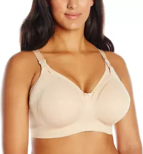 NWT ELOMI 8053 EL8053 BEATRICE SOFT CUP NURSING BRA Beige Nude 34E (US/UK) - Picture 1 of 2