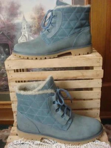 NEU HELLY HANSEN VEGA STAUBBLAU NUBUKLEDER & WILDLEDER WANDERSTIEFEL ~ 7,5 M $ 130 - Bild 1 von 11