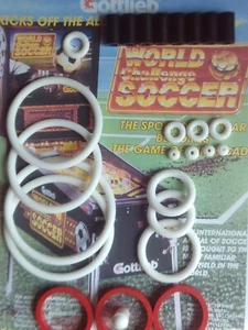 FLIPPER-GOTTLIEB-WORLD CHALLENGE SOCCER-KIT ELASTIQUES-CAOUTCHOUC-PINBALL RUBBER - Photo 1/2