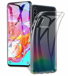 Pour Samsung A70/A50/A20 Slim TPU Transparent Gel Coque/Protecteur d'écran - Photo 1 sur 2