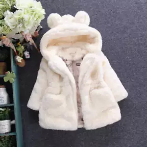 Girls faux fur winter jacket - Picture 1 of 47