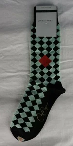 Calcetines de vestir para hombre VK Nagrani media pantorrilla M282 ROMBI NEGROS - Imagen 1 de 3