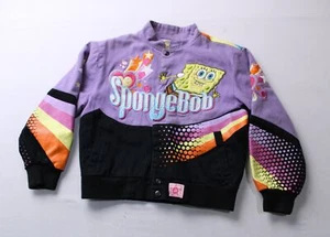 JH Design Group Kid's Imagine SpongeBob Racing Jacket BE5 Multi Medium (7-8) - Picture 1 of 7