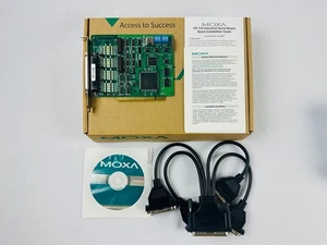 Moxa CP-114S CP114S/DB9M PCI Serial Card with CBL-M37M25 - Picture 1 of 5