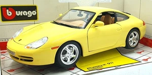 Burago 1/18 Scale 30085 - Porsche 911 Carrera - Yellow - Picture 1 of 5