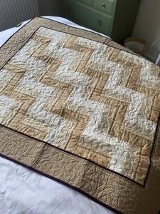 Beautiful New Handmade Patchwork Lap Quilt Throw - Picture 1 of 5