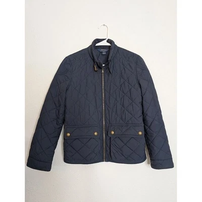 Polo Ralph Lauren Girl Navy Water Resistant Quilted Detachable Chore Coat Jacket - Image 1 of 4