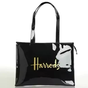 PVC wasserdichte große Schultertasche Harrods London Shopping Aufbewahrung Handtaschen - Bild 1 von 5