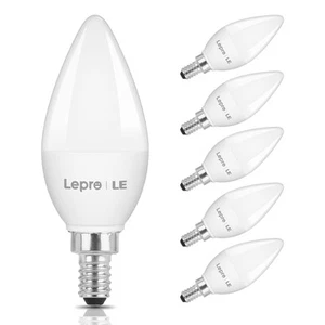 E12 LED Candelabra Light Bulbs, 5.5 watt, 40 watt Equivalent C37 B11 Ceiling ... - Picture 1 of 9
