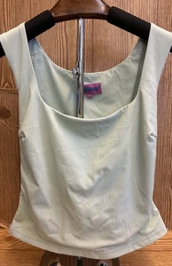 Edikted Squared Low Neck Line Mint Green Camisole Cami Tank Top Shirt XS Fitted - Picture 1 of 6