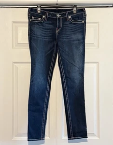 True Religion Damen Low Rise Skinny Jeans Dark Wash Stretch Gr. 32 - Bild 1 von 10