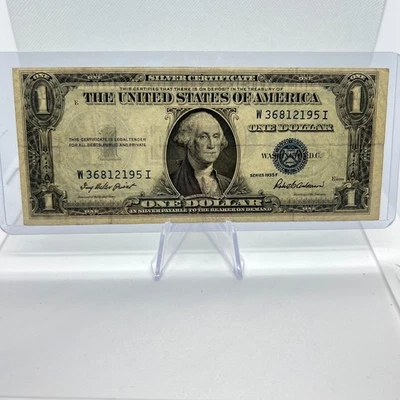 Silver Certificate $1 Dollar Bill Series 1935F (W36812195I) * US Paper Currency - Image 1 of 3