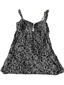 Catalina Vintage Style Dress One Piece Swimsuit Dress Size Black/ White XL 16-18 - Picture 1 of 7