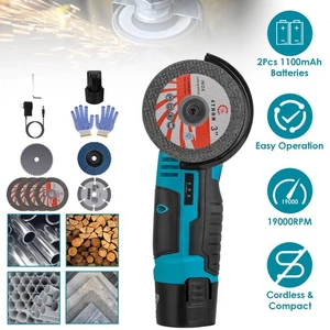 Cordless Mini Grinder Kit (3-Inch) - 19000RPM Pure Copper Motor, 2x12V 1100mAh  - Picture 1 of 9