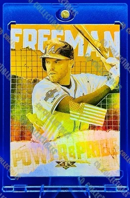 Freddie Freeman GOLD MINT REFRACTOR CARD TOPPS FIRE DODGERS BRAVES MVP MINT - Image 1 of 3