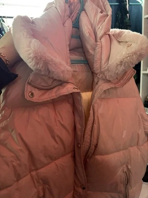 Abrigo acolchado rosa Michael Kors talla XL chaqueta de invierno para mujer Foto 1 de 4