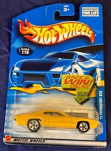 LB240 Hot Wheels Mattel RACE & WIN ONLINE 71 PLYMOUTH GTX 2002 116 NIP Diecast - Picture 1 of 1