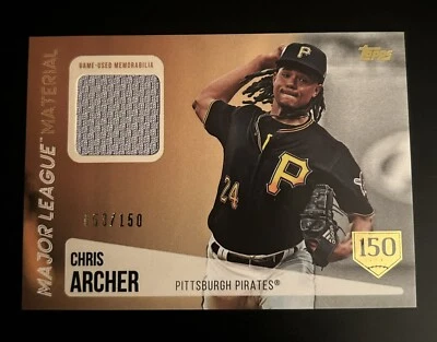 2019 Topps Major League Material /150 Series 2 150th Anniversary Chris Archer - Image 1 of 2