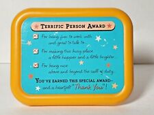 Hallmark "Terrific Person Award" Plaque on Easel Dated 1987 Made in USA
