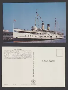 Postal de barco barco de vapor S. S. Cayuga cromo sin usar - Imagen 1 de 3