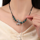 Hand Knitting Beads Woven Clavicle Chain Butterfly Sweater Chain  Lady