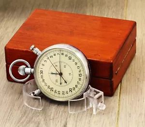 SLAVA 5498 split stopwatch mechanical chronometer Breguet hairspring USSR Soviet - Picture 1 of 7