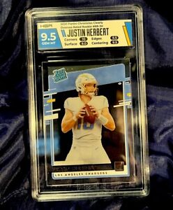 2020 Panini Donruss Clearly Rated Rookie Justin Herbert Rc HGA 9.5 Gem Mint💎 SP